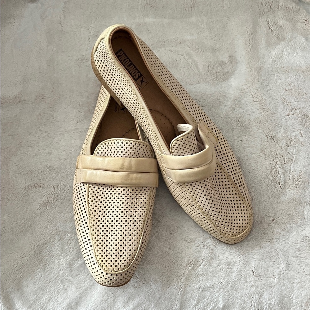 PIKOLINOS Almeria W9W-3523KR Loafers - Cream, Size EU42 NWOT